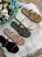 Rhinestone Embedded Slip On Flat